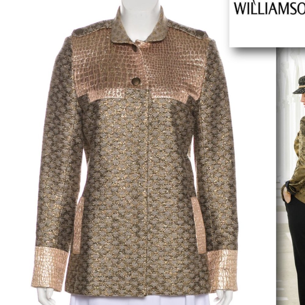 MATTHEW WILLIAMSON Printed Button-Up Blazer - Picture 2 of 7